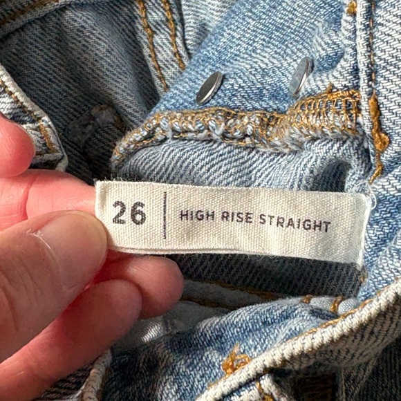 Pacsun Button Fly Jeans Size 26 High Rise Straight Denim Stretch - Picture 5 of 8